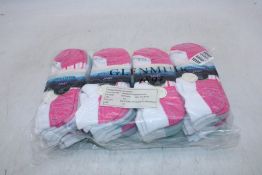 Eight Packs Glenmuir Sports Socks, Multi, UK 4-8, 3 Pairs Per Pack