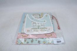 Two Atelier Choux Cotton Townhouse Blanket, Bib and Bag Gift Sets
