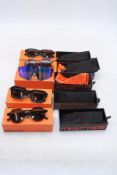 Five Pairs of Meller Sunglasses to include 1x Nayah, All Black, 1x Tana, Fog Olive 1x Hasan, Fog Oli