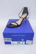 Stuart Weitzman Amelina Sandals, Black, Size 36.5