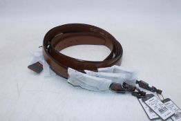 Four Monti London Leather Belts, Light Brown, Size 2x 90cm/34'', 2x 100cm/38''