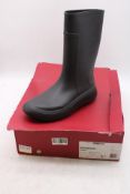 Salvatore Ferragamo Black Gancini Rain Boots, Black, Size 11 M. Box damaged