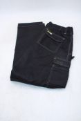 Two Pairs of Standsafe WK026 Work Trousers, Black, Size 32R