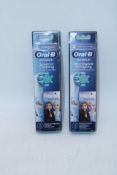 Ten packs of Oral-B Kids Frozen Replacement Toothbrush Heads, Aged 3 Years and Above, 4 Per Pk. Some