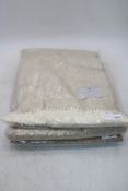 Cologne & Cotton Herringbone Lambswool Throw, Beige, 140 X 185