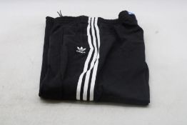 Adidas Originals 3 Stripe Wide Leg Bottoms, Black, Size M