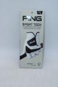 Six Ping Sport Tech Men's Right Hand Golf Gloves, Ice Grey, Size XL