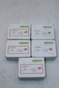 Five Boxes Wago Electrical Connectors to include 3x 221-613, 30 Per Box, 2x 221-612, 50 Per Box