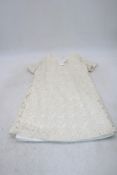 Bonpoint Kids Emanuela Embroidered Flower Dress, Milk White, Size 8A