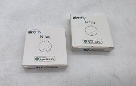 Two Airtmy N Tag Item Trackers, Works With Apple Find My, Black