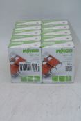 Ten Boxes of 50 Pieces Wago Splicing Connector with Levers, 4 Mm², 3-Conductor, 221-413