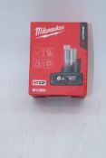 Milwaukee M12B6 6.0Ah Battery