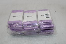 Fifteen Pairs Velites Fabric Wristband, Purple, One Size