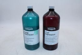 Two Loreal Shampoos to include 1x Professionnal Curl Expression Shampoo, 1x Scalp Advanced Shampoo,