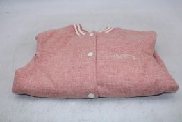 Bonpoint Effy Bomber Jacket, Pink/White, Age 12