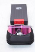 100% Speedcraft Riding Glasses, Frames Translucent Grey/Lenses Purple Multilayer Mirror