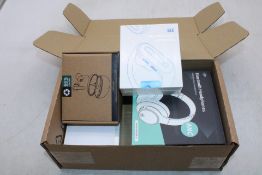 Assorted Audio Equipment to include 1x ANC Wireless Headphones, Pioneer-32, 1x Prolink Earbuds, 1x O