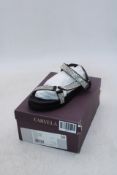 Carvela Fabric Embellished Summer Sandals, Black, Size 39. Box damaged