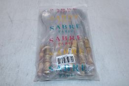 Six Sabre Paris Panda Bamboo 2 Piece Salad Set Stainless Steel