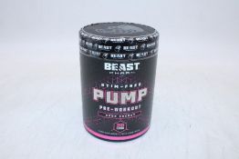 Two 450g Pots Beast Pharm Stim Free Pump Pre Workout, Sour Cherry, Expiry 09/2027