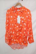 American Vintage Shirt, Orange/White, Size L