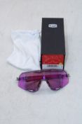 100% Slendale Riding Glasses, Lenses Translucent Grey/Lenses Purple Mirror