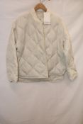 Cos Oversized Quilted Jacket, Ivory, Size S