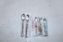 Twelve Sabre Bistrot Spoons to include 6x Desert Spoons, 6x Tea Spoons, All Brown