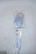 Four Sabre Bistrot Knife and Fork Sets to include 4x Forks, 4x Knives, All Light Blue. OVER 18's ONL