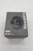 Garmin Instinct 3 50mm Rugged GPS Smartwatch, Solar, Tactical Edition, Black with Black Band