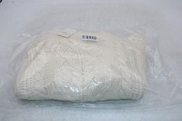 Free People Frankie Cable Sweater, Ivory, Size M