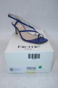 Eleme Paris Twist Strappy Leather Sandals, Riviera Blue, Size 37
