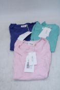 Three American Vintage T-Shirts to include 2x Jacksonville, 1x Marshmallow, EU 34, 1x Cosmic Blue, E