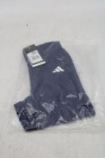 Two Adidas Essentials OPT 1/1 Leggings, Blue/White, UK 1x L 1x XL