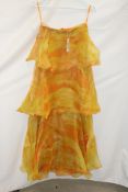 Yaura Farri Maxi Skirt, Aquarelle Yellow, UK 8