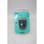 Four Logitech M185 Wireless Mice, Black/Grey, Boxes damaged