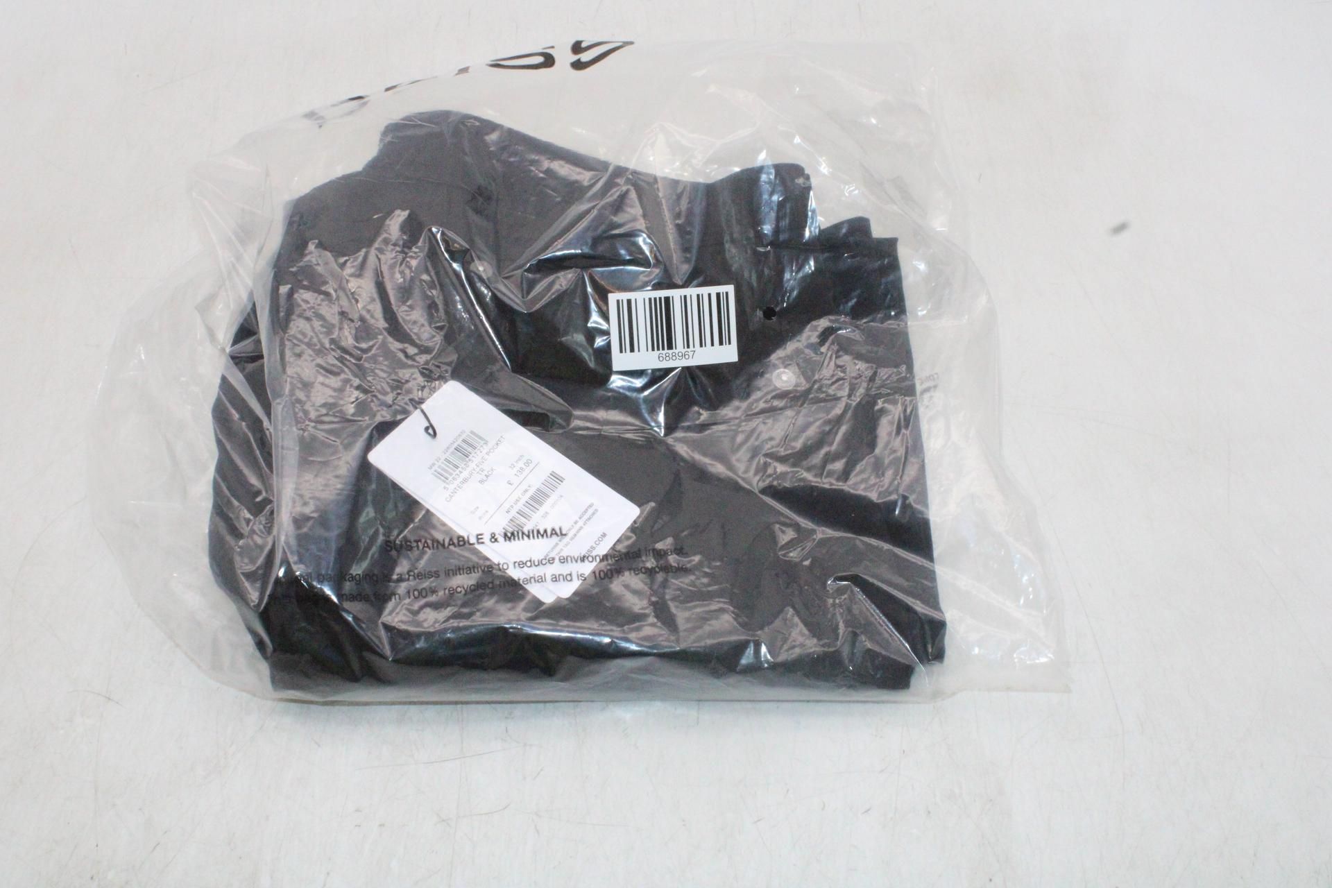 Reiss Canterbury Five-Pocket Trousers, Black, Size 32 R