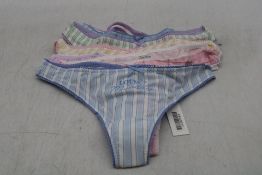 Two Lounge Assorted Underwear to include 1x Confess Thong, Plum, 1x Days of The Week Thongs, Multi,