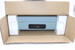 Auna TTS6 Peggy Sue Suitcase Retro USB Audio Turntable, Light Blue, Size 35x27.5x11.5cm