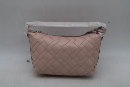 Charles & Keith Ivette Woven Shoulder Bag, Light Pink, Size S