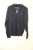 Peter Millar Men's The Old Course St Andrew Links Logo Sweater, Navy, Size XL