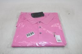 Ping Lindum Polo with Embroidered Letter T, Pink, UK L