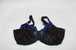Prima Donna Cheyney Sultry Full Cup Bra, Black/Blue, UK 36F, No Box