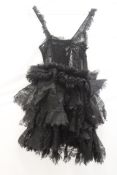 Eun Pyo Hong Netting Dress, Black, Size S