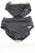 Two Bloomchic Women's Swimwear Briefs to include 1x Black, Size 16 1x Black/Pink, Size 18-20