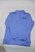 Peter Millar Youth Town Icons Perth 1/4 Zip Top, Blue, Size S