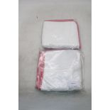 Two Dian's Bedroom BP36 Santorin Towel, White/Pink, Size 50 X 100cm