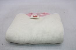 Elise Chalmin Knitted Striped Sweater, White/Pink/Gold/Blue, Size M-L