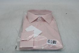 Eton Contemporary Fit Stripe Shirt, Pink/White, 18 Inch Collar