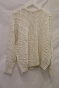 Eden Park Patch Cable Knit Jumper, White, Size M